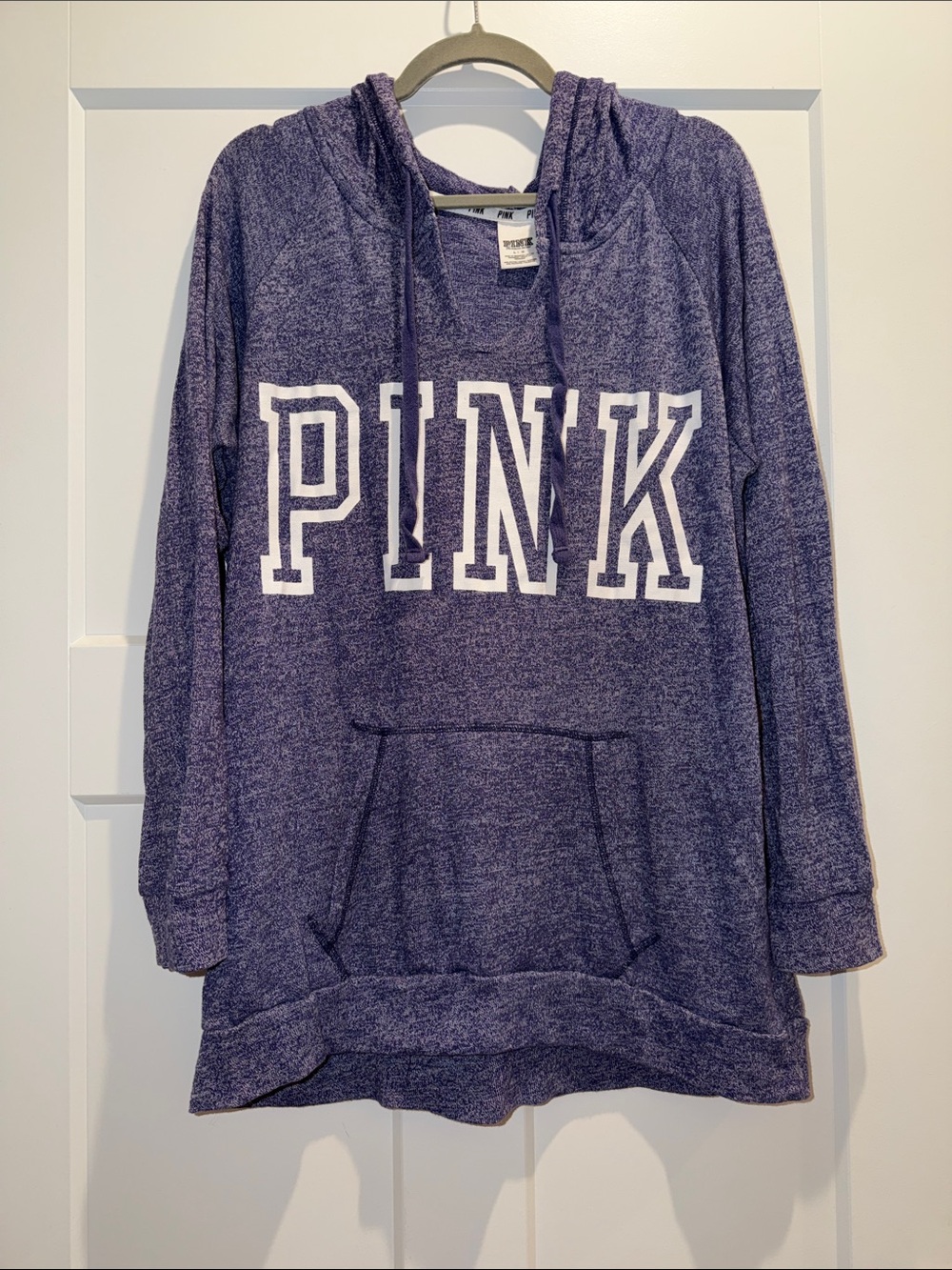 PINK Victoria's Secret Heather Purple Hooded Tunic Pullover